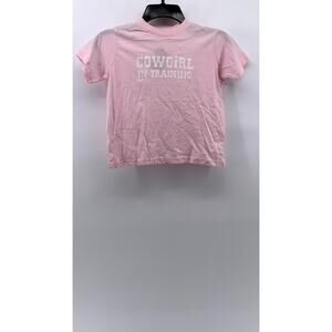 RABBIT SKINS Girls' Light Pink Cowgirl In Training T-Shirt SZ 5/6